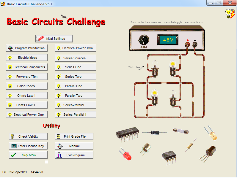 Screenshot for Basic Circuits Challenge 5.1