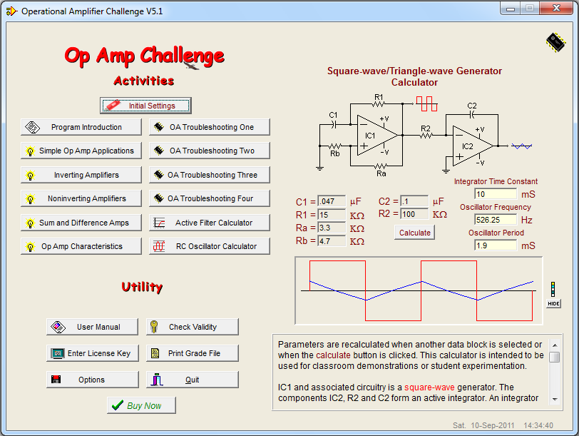 Screenshot for Op Amp Challenge 5.1