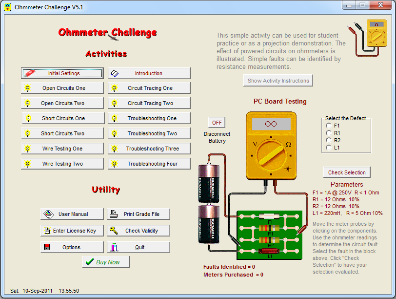 Screenshot for Ohmmeter Challenge 5.1